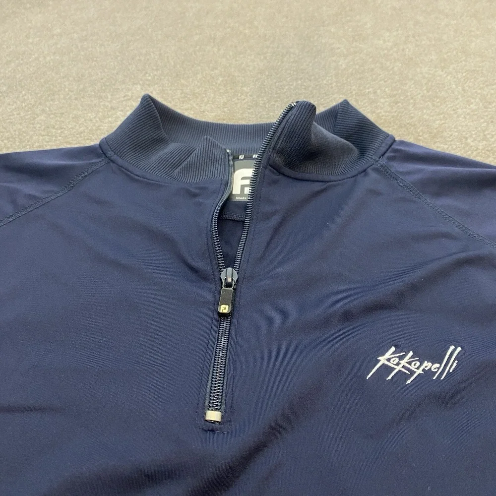 Footjoy Golf Performance Sweater Zip Mens XL Kokopelli Golf Club Stretch‎ Nylon